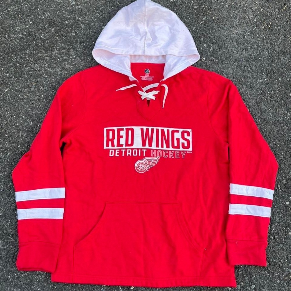 NHL Detroit Red Wings Lace up / Lacer pull-over hoodie